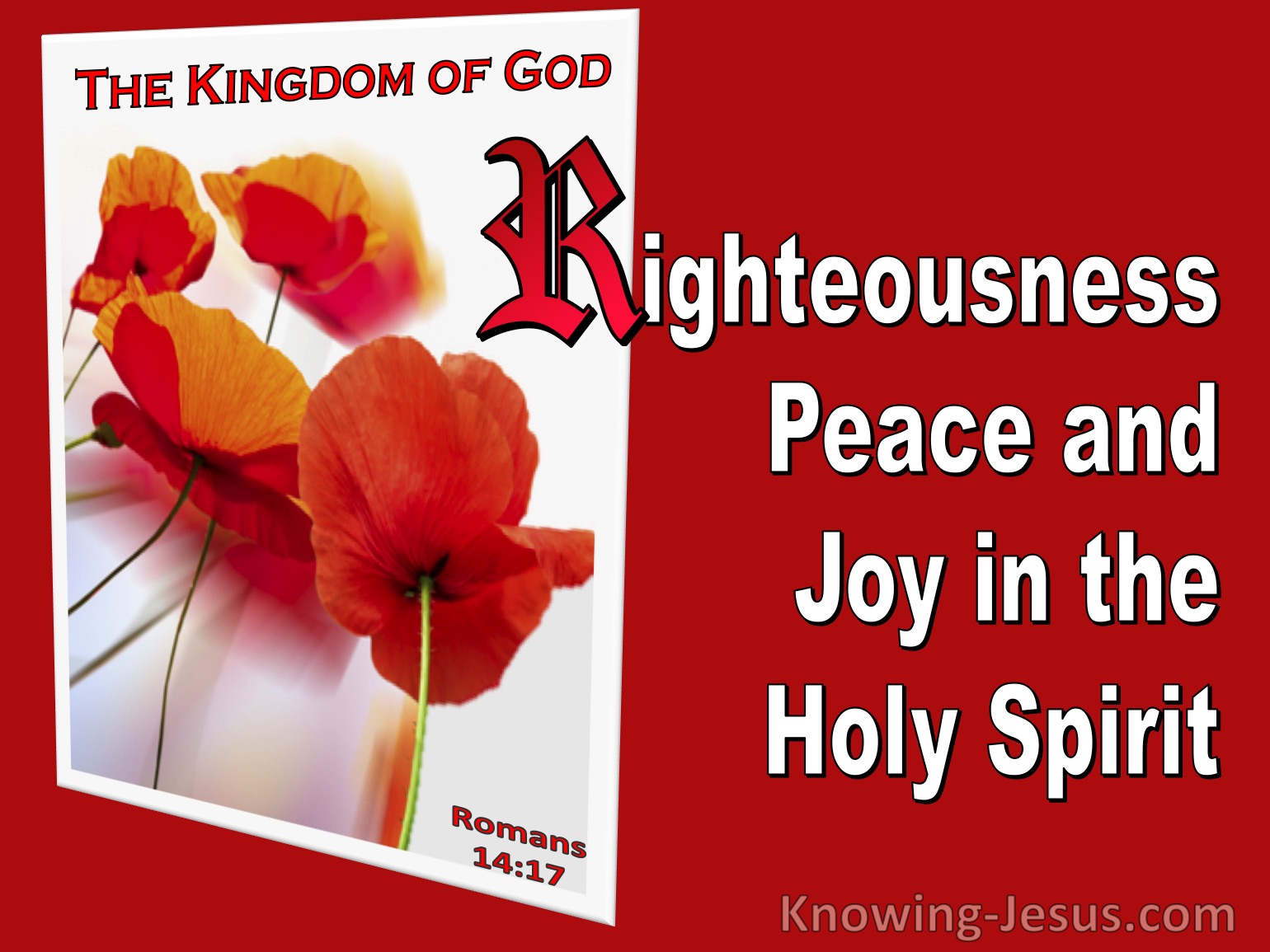 righteousness peace joy in the holy ghost